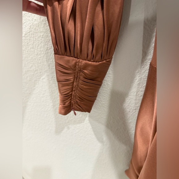 Zimmerman long sleeve silk wrap mini dress - Picture 8 of 13